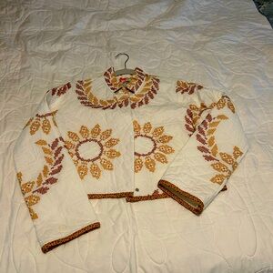 Potters Daughter vintage cross stitch jacket